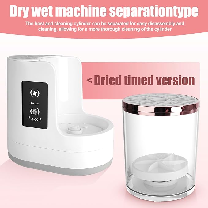 3 IN 1 Electric Makeup Brush Cleaner Machine, With Make up Brush Dryer- USB Makeup Brush Cleaner. Automatic Washer Cosmetic Brushes Cleaner Tool for All Size Beauty Swirl Cosmetic Brush Cleaner (XL)