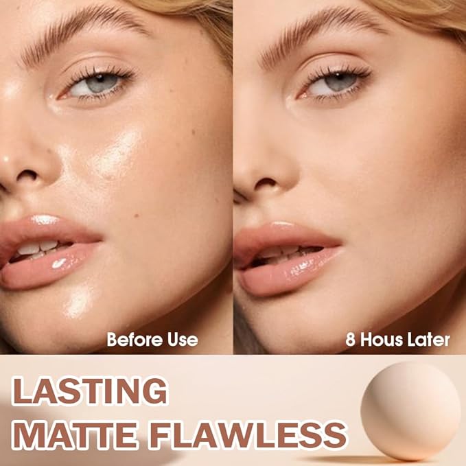 Kaely Oil Control Face Pressed Powder, Perfection Matte Compact Powder, Long Lasting Waterproof Finishing Powder Makeup, polvo compacto de maquillaje, Lightweight, Vegan, 140 Golden Beige