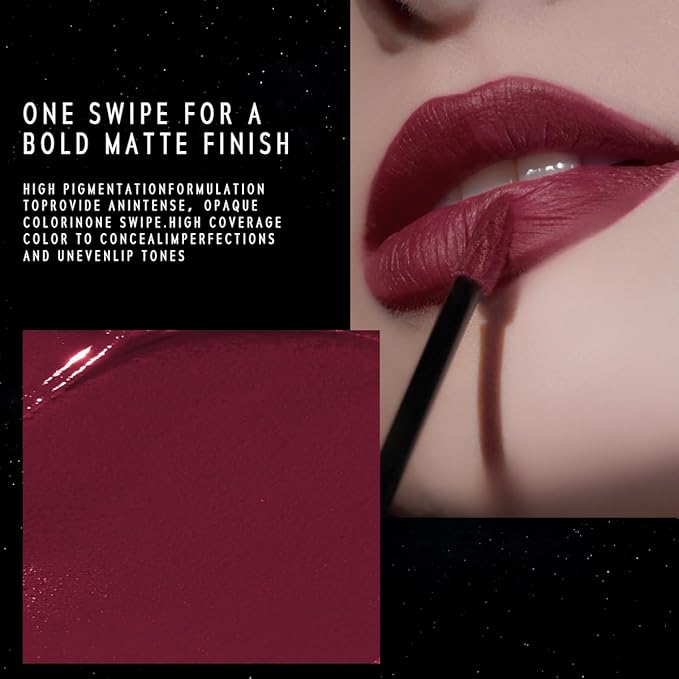 ETERNAL LIP MATTE-Long Lasting Lip Stain, Waterproof & Transferproof Lip Tint, Mask-friendly, Matte Finish Lipstick, Lightweight, High Coverage, Stocking Stuffers For Teengirls (03 RITUAL)