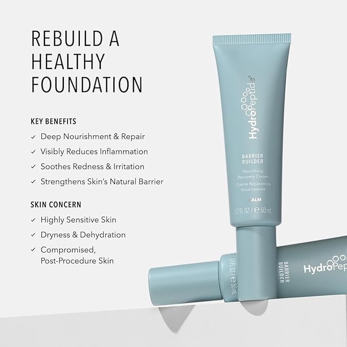 HydroPeptide Barrier Builder, Reparative Nourishing Therapeutic Face Cream, 1.7 Ounce