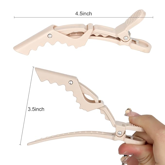 Ondder 24 Pack Alligator Hair Clips for Styling Sectioning Large Salon Pro Hair Clips for Barber Clips for Hair Coloring, Cutting, Sectioning Big Gator Clips Hair Styling Accessories for Women Men