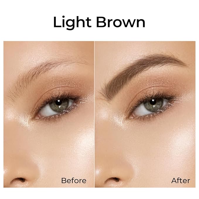 SACE LADY 24H Lock Eyebrow Gel, Waterproof Brow Gel Brown with Built-in Brush, Long-Lasting Natural Pigmented Eye Makeup for Women (01 Light Brown)