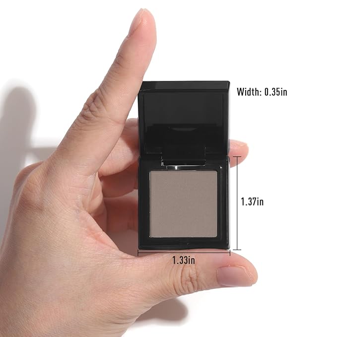 UCANBE Misty Taupe Single Eyeshadow Palette, Neutral Mini Matte Eye Shadow Powder, Highly Pigmented Professional Long-Lasting Waterproof Makeup Pallet for Daily Makeup, Office, Smoky Looks, Contouring