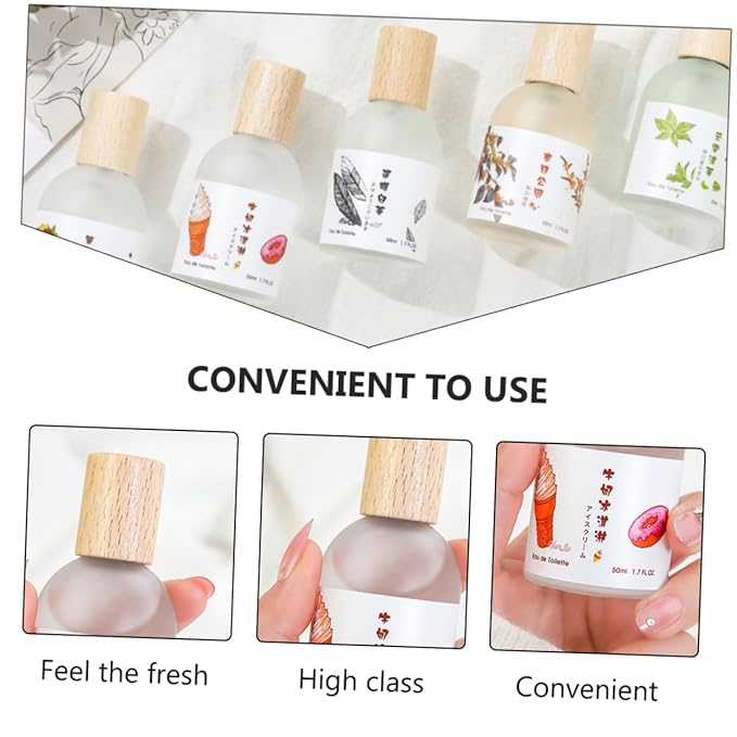 50ml Girls Perfume Natural Wood Cap Long-lasting Light Fragrance Girl Perfume for l