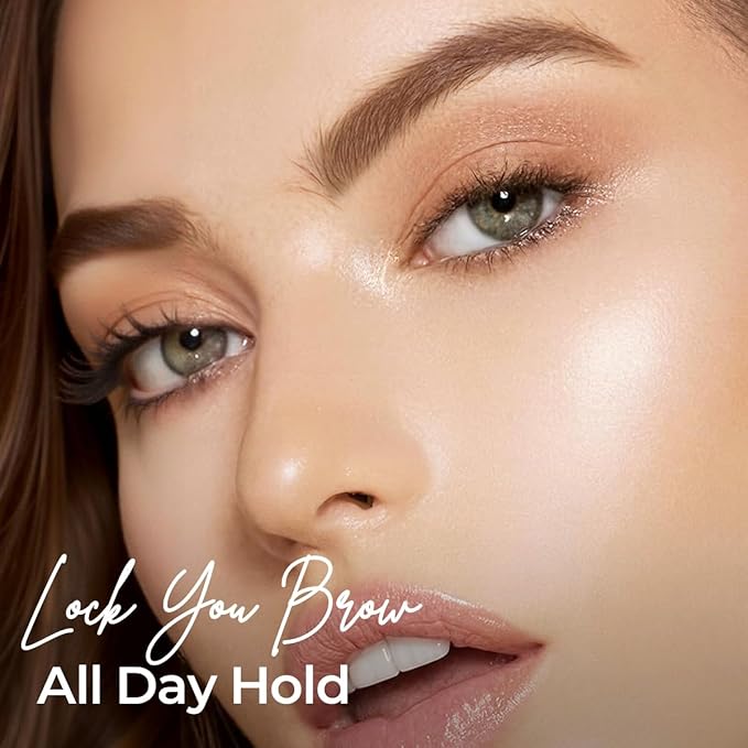 SACE LADY 24H Lock Eyebrow Gel, Waterproof Brow Gel Brown with Built-in Brush, Long-Lasting Natural Pigmented Eye Makeup for Women (01 Light Brown)
