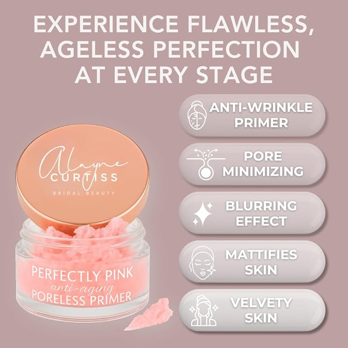 Perfectly Pink Poreless Primer Face Makeup Primer, Pore Perfecting, Mattifying, Line Smoothing, Long Lasting, Skin Blurring, Mature, Combination, Dry skin, Use before or after foundation, powder