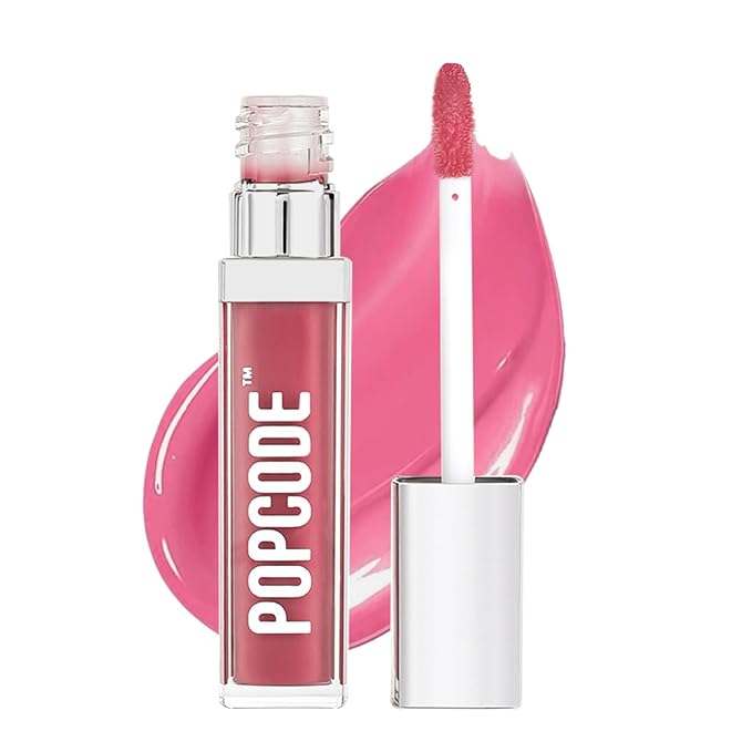 Lip Plumper Gloss, Tinted Nourishing Lip Filler with Peptides, Vitamin E, Moisturizing Plumping Lip Gloss Plumper for Fuller-Looking Lips (#003 ROSE GARDEN)