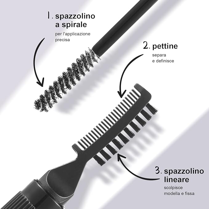 LEA II U Eyebrow Gel Clear Wax, Long-Lasting Invisible Formula, 8ml, 3-in-1 Eyebrow Styling Gel, Value Clear Formula with Spiral Brush, Professional Brow Shaping and Setting