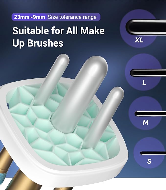 3.0 Upgrade Make Up Brush Cleaner Cosmetic【Industry NO.1-12x Cleaning Power】【SGS Certified - 0 Dust】 MakeupBrushes Cleaner Suitable for all Brush，Circuit Upgrade Make Up Brush Cleaner