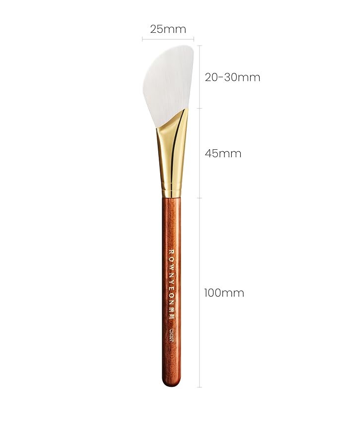 Desert Oak Series Pro Contour Curve Sculptor - Nylon Bristles for Seamless Cream/Liquid/Powder Contouring & Bronzing, Bubinga Handle (CM 207)