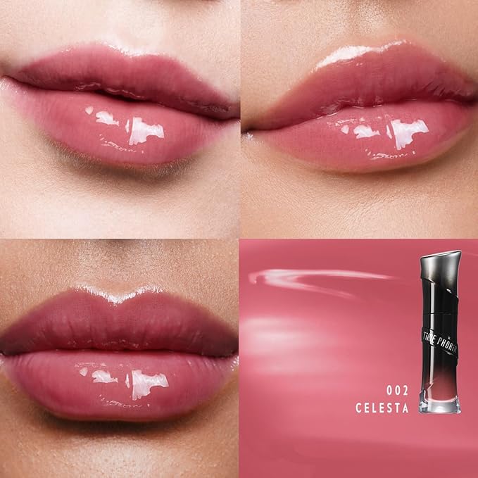 LUNARA FROST 3D LIP GLOSS - Plumping High-Shine Gloss with Hyaluronic Acid | Non-Sticky Glassy Finish | Cooling Sensation | 24H Hydration | Instant Volume Effect (02 CELESTA)