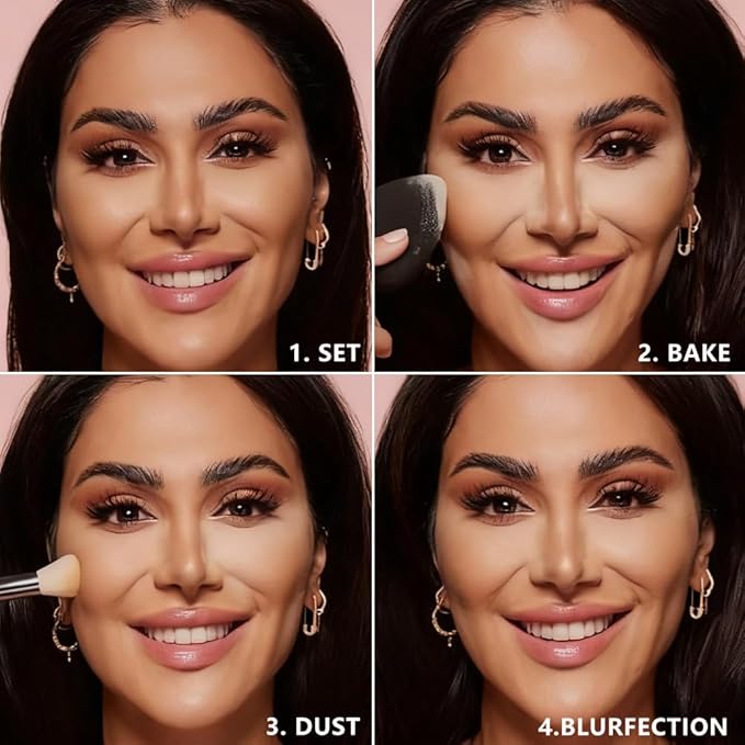 Kaely Longwear Loose Setting Powder, Face Finishing Powder Long Lasting Waterproof, Polvo suelto Face Brightener Makeup, Soft Matte Finish, Vegan & Cruelty-Free, 03 Light Translucent