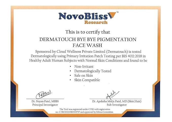 Bye Bye Pigmentation Face Wash | Anti Pigmentation for Women/Men with Niacinamide, Kojic Acid & Glutathione (1, 30g/1.05Oz)