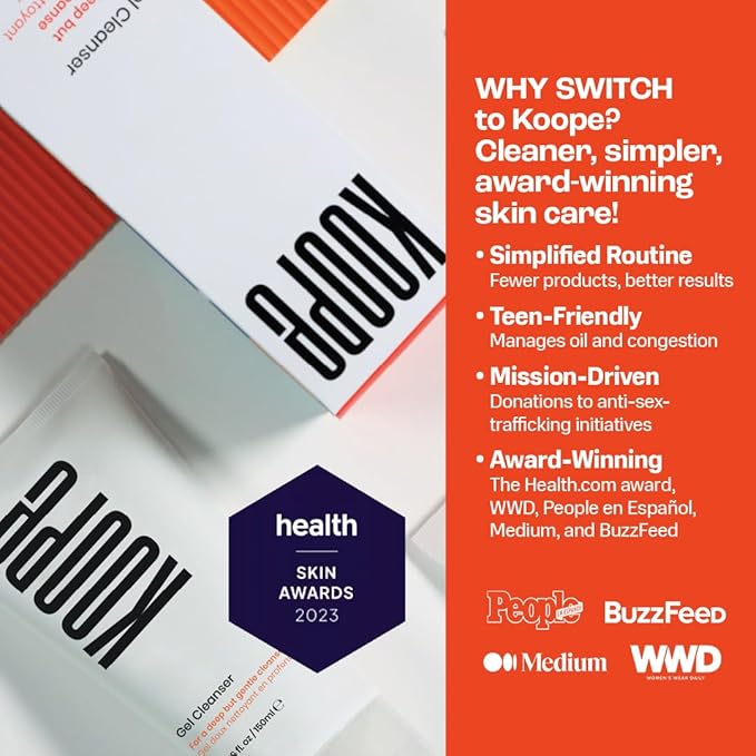 Koope Lightweight Face Cream, Moisturizer For Oily & Acne-Pron Skin, Sheer Hydration with Ceramides, Niacinamide & Hyaluronic Acid, Free of Parabens, Sulphates & Fragrances, Vegan, 1.69 FL OZ