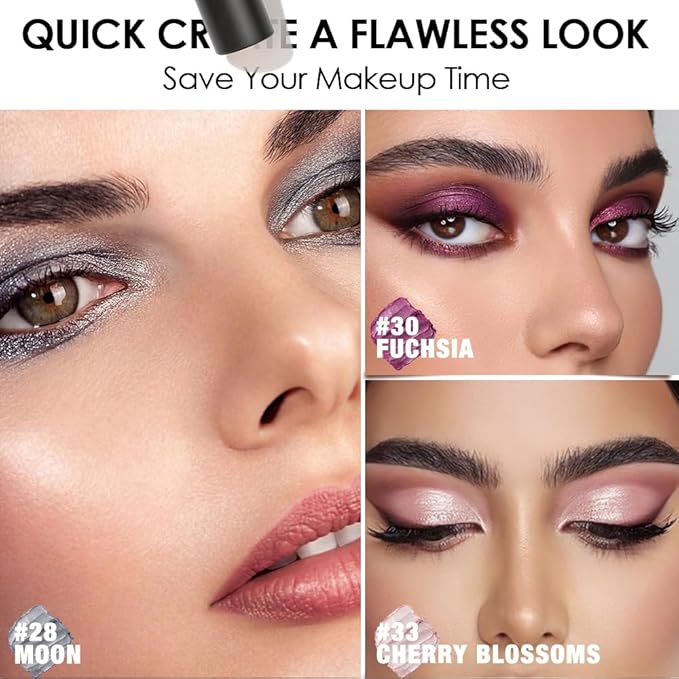 FOCALLURE 3PCS Cream Eyeshadow Stick Sets,Matte and Shimmer Eye Brightener, High Pigmented Crease-proof Pencil,Long Lasting Eye Shadow Highlighter Makeup,Cinnamon Night