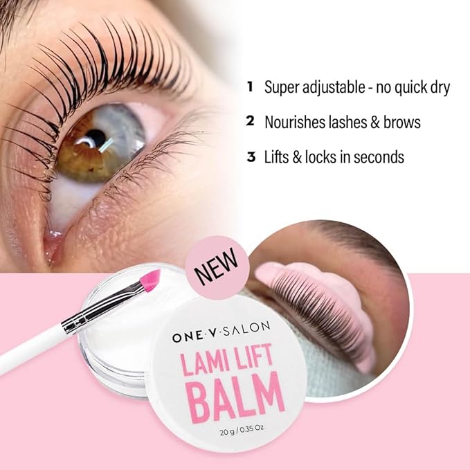 One V Salon Brow Lamination and Lash Lift Professional Kit – Instant Lift for Lashes & Brows – Vegan, Long-Lasting, Complete Lash and Brow Lift Kit with Sachets, Tools, and Glue Balm