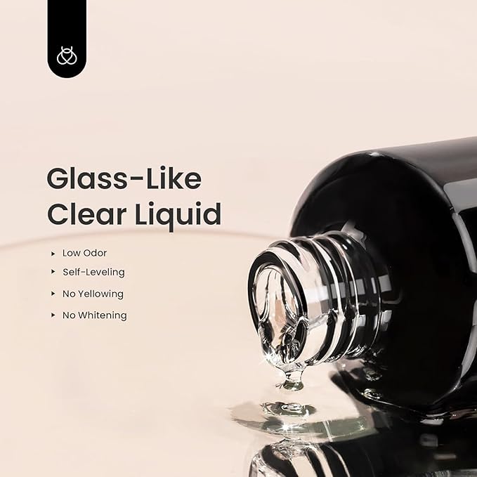 Beetles Gel Polish 2Pcs 15ml No Wipe Top Coat Gel Nail Polish High Gloss Shiny Long-Lasting Clear Gel Top Coat, Soak Off Nail Lamp, Christmas Nails Home DIY Manicure and Nail Salon Gifts for Girls