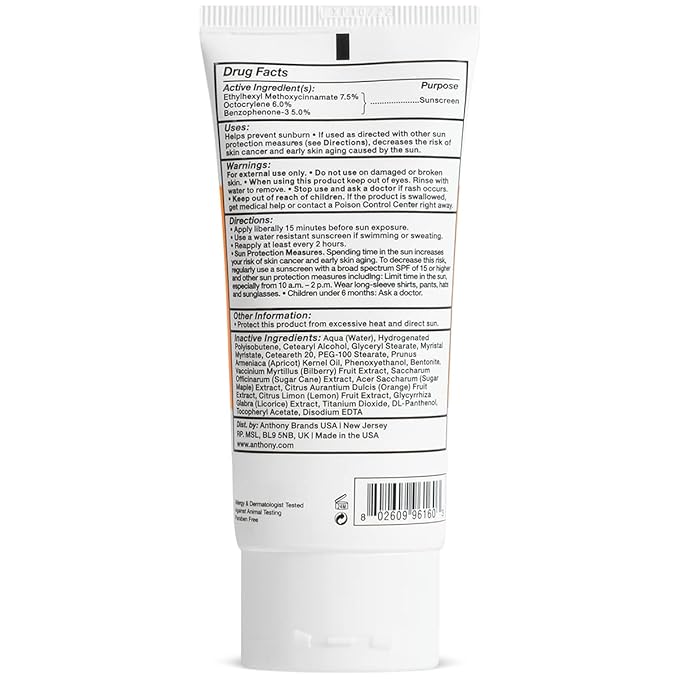 Anthony Day Cream SPF 30 Men’s Face Moisturizer with Sunscreen 3 Fl Oz Glycolic Exfoliating & Resurfacing Wipes 30 Sheets per Bag