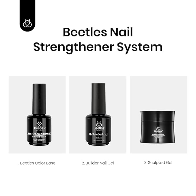 Beetles Rubber Base Gel Nail Polish, 1pcs 15ml Color Base Builder Neutral Nude Pink Gel Polish Base Coat Nail Strengthener for Nail Art Design, Soak Off UV LED light Needed