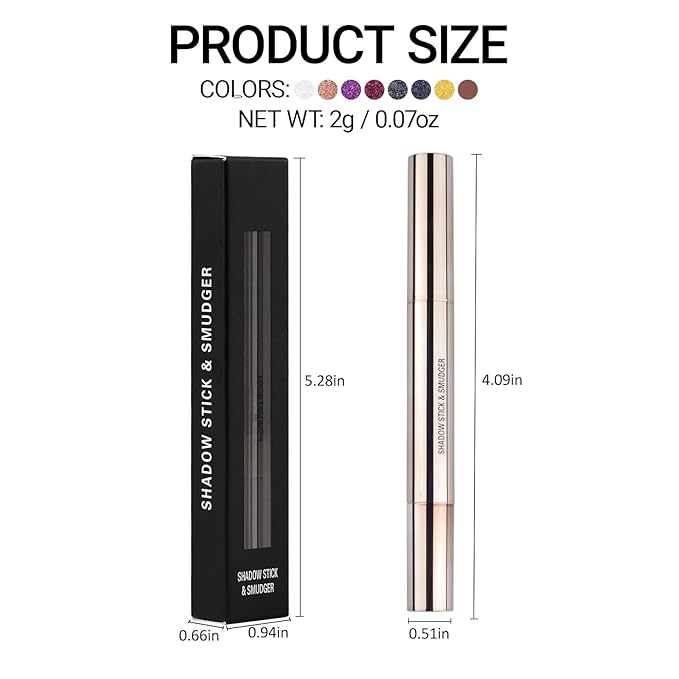 Erinde Waterproof Cream Eyeshadow Stick, Smoky Blue Shimmer Eye Shadow Sticks, Cream to Powder Eyeshadow Crayon, Buildable & Blendable Long-Lasting Eye Shadow Stick, Vegan & Cruelty-Free, C10