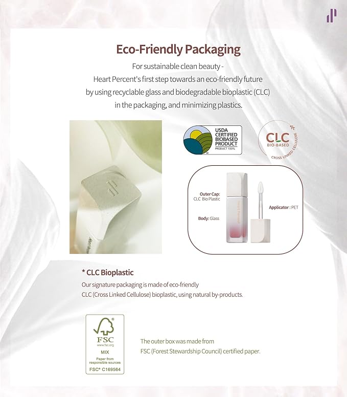 Heart Percent Dote On Mood Pure Glow Tint, Watery & Lightweight Moisturizing Lip Stain Long Lasting Liquid Lipstick 6.8g, #16.Geek & Mauve