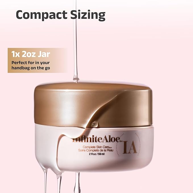 InfiniteAloe Complete Skin Care, Aloe Vera Powered Face and Body Cream for All Skin Types, Dry Skin Everyday Hero, Original Scent - Small Jar 2 oz