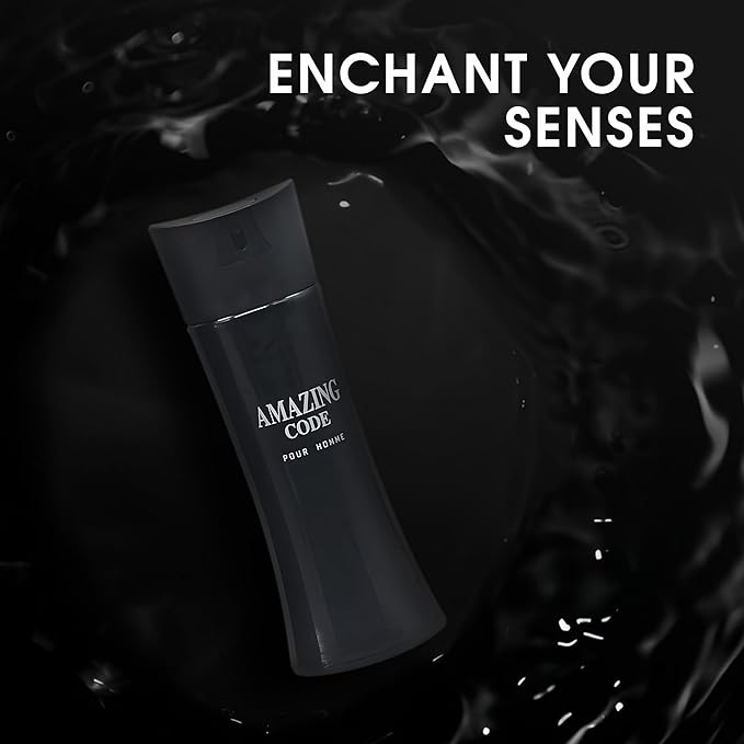 Men's Cologne Gift Set Include Blue Ocean,Cool Ocean,Amazing Code & Invincible - 3.4 Fl Oz Each | Vanilla Bourbon, Leather & Amber Floral Fragrance | Luxury Eau de Toilette Quartet