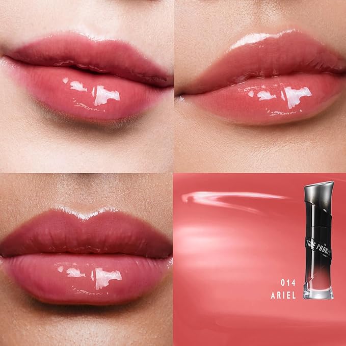 LUNARA FROST 3D LIP GLOSS - Plumping High-Shine Gloss with Hyaluronic Acid | Non-Sticky Glassy Finish | Cooling Sensation | 24H Hydration | Instant Volume Effect (14 ARIEL)