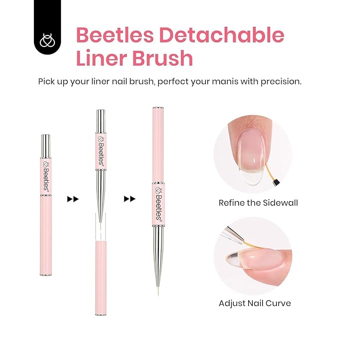 Beetles HEMA Free Builder Nail Gel with No Wipe Top Coat Gel Nail Polish and Base Coat Set for Nails Shine Finish and Long Lasting Upgraded Safe Low-Sensitivity Formula Nail Gifts for Women