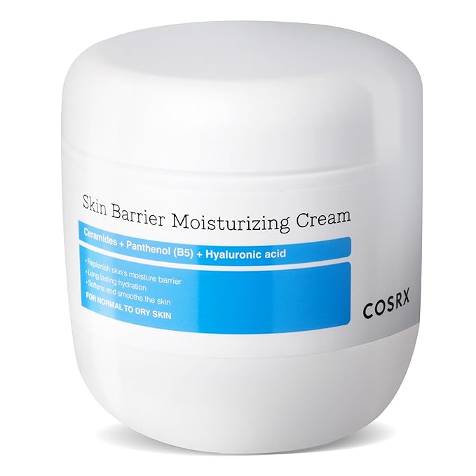 COSRX Barrier Moisturizing Cream - Body and Face Moisturizer for Dry Skin with Ceramide & Hyaluronic Acid, Unscented Hydrating Body Lotion, 15.2 fl.oz, Korean Skin Care, Stocking Stuffers
