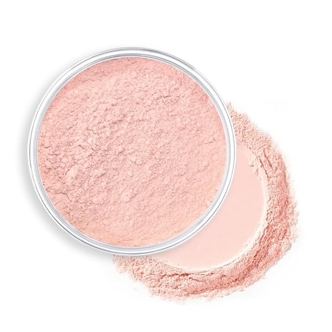 Kaely Longwear Loose Setting Powder, Face Finishing Powder Long Lasting Waterproof, Polvo suelto Face Brightener Makeup, Soft Matte Finish, Vegan & Cruelty-Free, 02 Light Pink