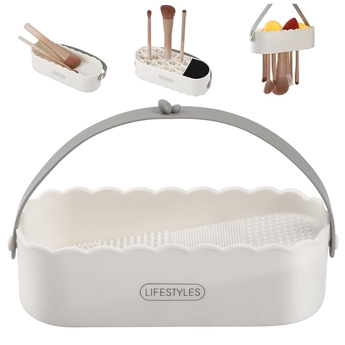 DUcare Makeup Brush Cleaner Shampoo Soap Solid Brush Cleaning Mat Removes Cosmetic Color Brush Cleaner Pad for Cleaning Makeup Sponges Brushes