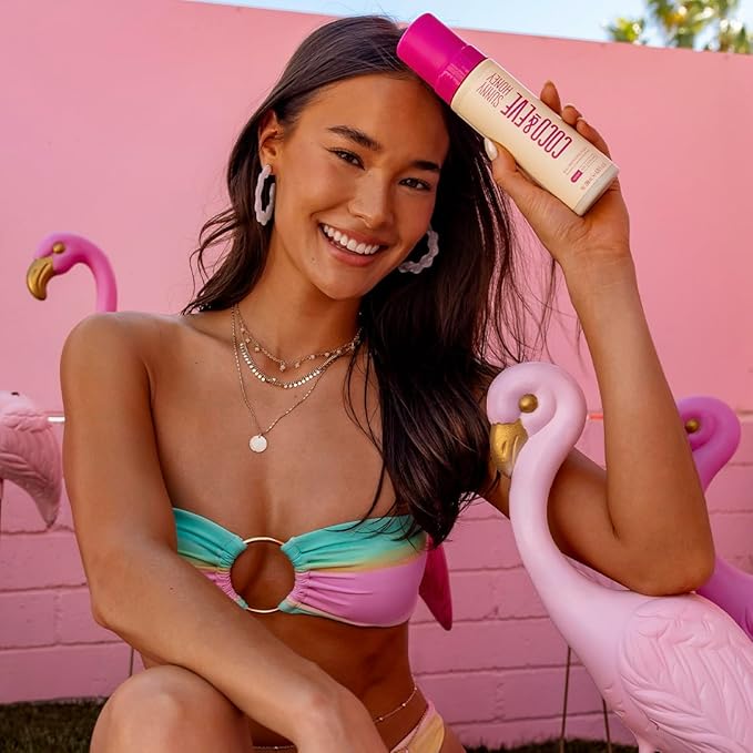 Coco & Eve Sunny Honey Bali Bronzing Self Tanner Mousse - (Medium) All Natural Sunless Tanning Mousse | Instant Self Tanning Lotion with Bronzer and Skin Moisturizer (6.7 fl oz)