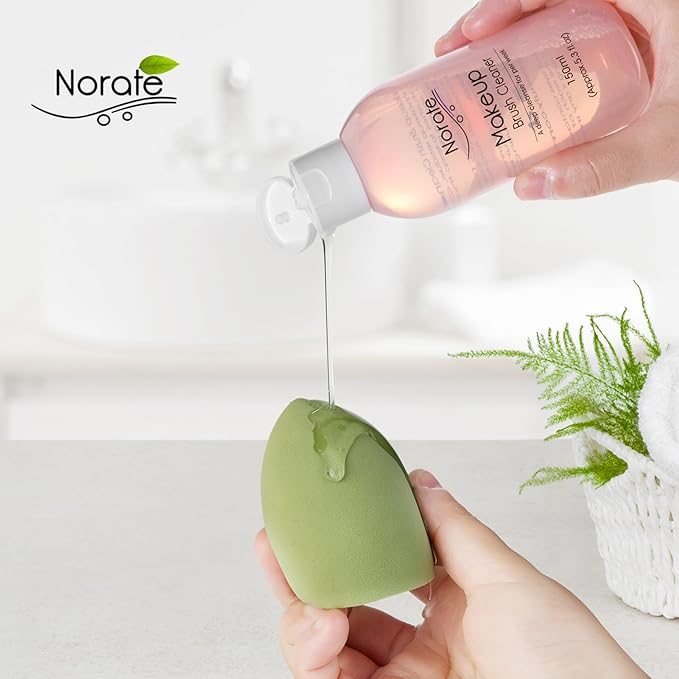 Norate Makeup Brush Cleaner, Make Up Brush Cleaner Solution + Makeup Brush Cleansing Pad, Brush Cleaner Mat for Brushes, Deep Clean Shampoo, Gentle Formula Cruelty Free, 2 Piece Set