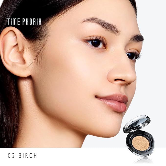 TIMELESS LUMINA MATTE PERFECTION CUSHION | Full Coverage, Weightless, Skin fit, Velvety Matte Finish, Oil-Control Waterproof Foundation, Sweatproof Flawless BB Cream CC (02 BIRCH)