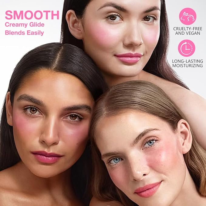 Kaely Contour Blush Multiuse Stick Makeup, Cream Bronzer Contouring Sticks Palette Face Make Up Kit, Ultra-Creamy Radiant Finish Formula, Vegan & Cruelty-free, 02 Berry Tan