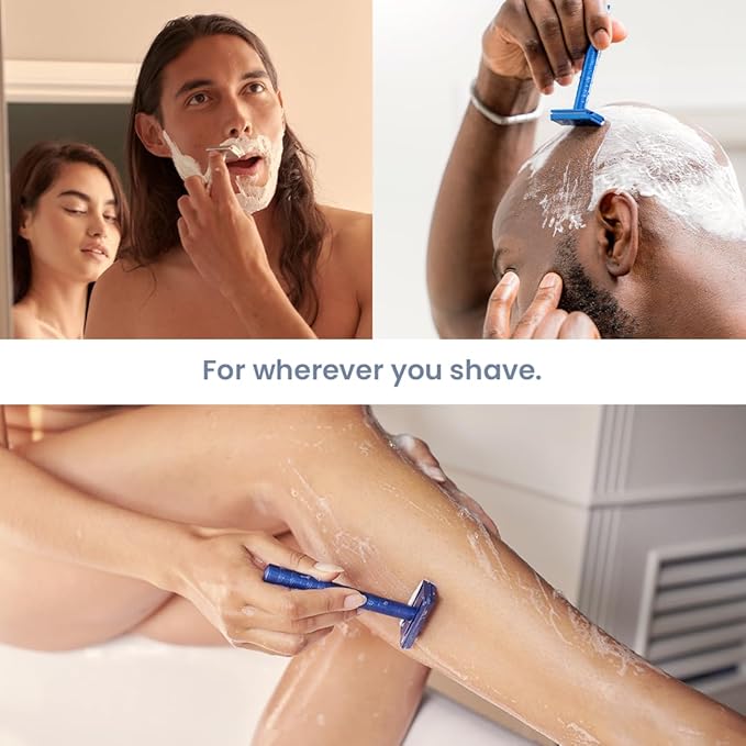 Henson Shaving Razor - Aluminum Double Edge Safety Razor with 5 Spare Blades - 30° Angled Precision With Superior Blade Rigidity- Reusable Single Blade Razors For Men and Women - Mild Aggression