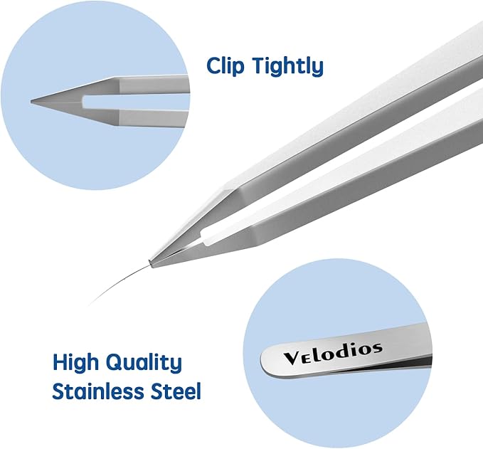 Pointed Tweezers for Women Facial Hair, Professional Stainless Steel Tweezers for Eyebrow, Chin Hair and Ingrown Hair Removal
