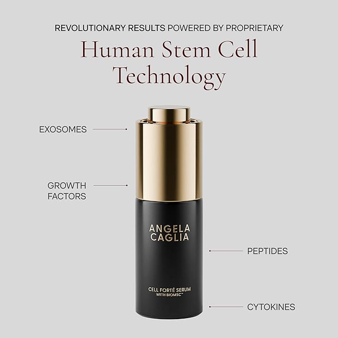 Cell Forté Serum | Billions of Human Stem Cell-derived Exosomes, Growth Factors, and Peptides with Hyaluronic Acid - Reduces Sun Damage & Hyperpigmentation - 4 in 1 Formula