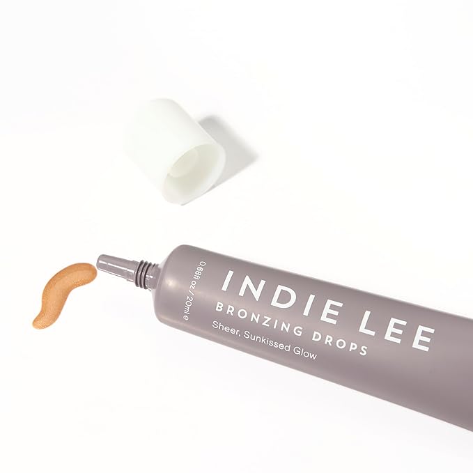 Indie Lee Bronzing Drops for Face & Body - Hydrating Face Makeup for a Sheer Glow - Liquid Bronzer & Highlighter with Niacinamide & Squalane - Universal Shade for All Skin Tones (0.67 Fl oz)