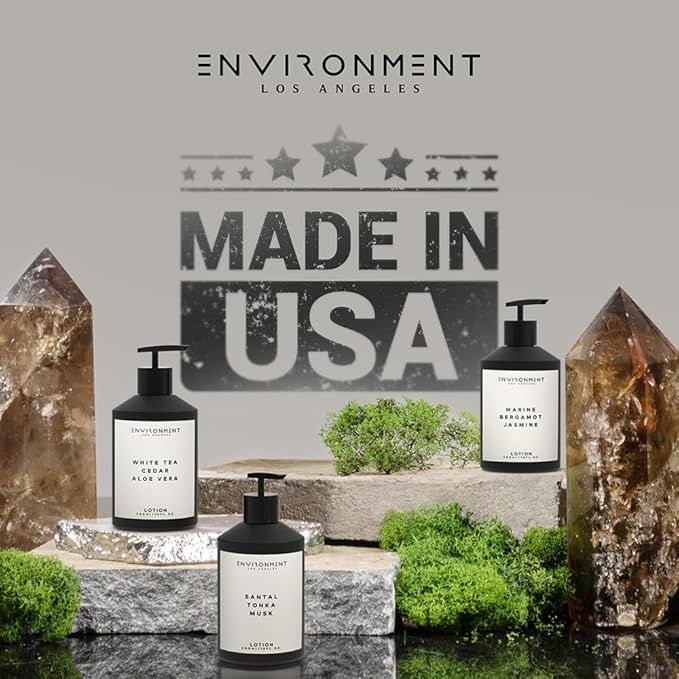 ENVIRONMENT Inspired by 5-Star Resort HCS, 300ml Luxury Scented Lotion (Sandalwood | Vanilla | Amber) Bathroom Luxury, Men & Women High-End Body Lotion, Hand Cream, Dry Skin Treatment