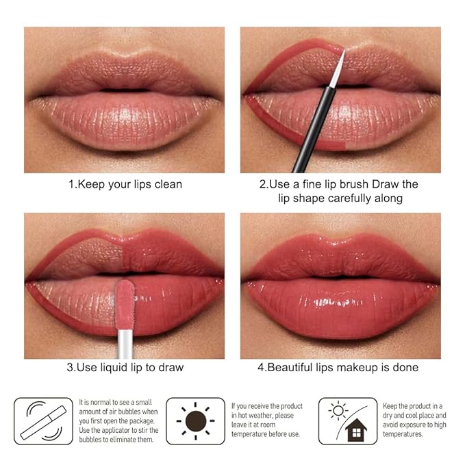 Kaely Longwear No-Budge Lipstick for Women, Highly Pigmented Liquid Lip Color Makeup, Non-Transfer Lip Gloss Stain Waterproof Smudge Proof 24 Hour, Instant Shine, Vegan & Cruelty-Free, 20 HONEY SHINE