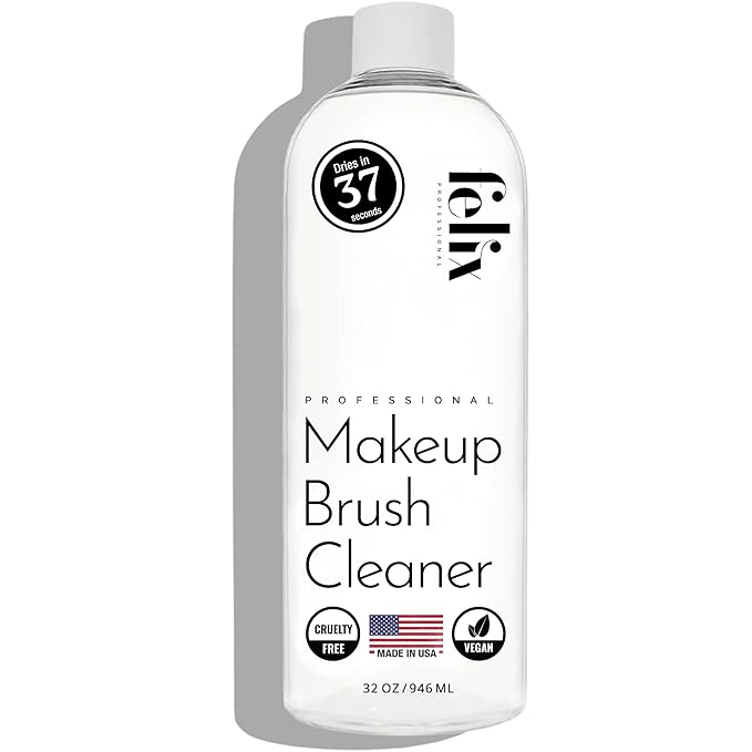 Makeup Brush Cleaner - Deep clean Rinse Free Quick Dry - Ideal for Cleaning and Odorizing Natural and Synthetic Make-up Brushes (32 Fl oz)