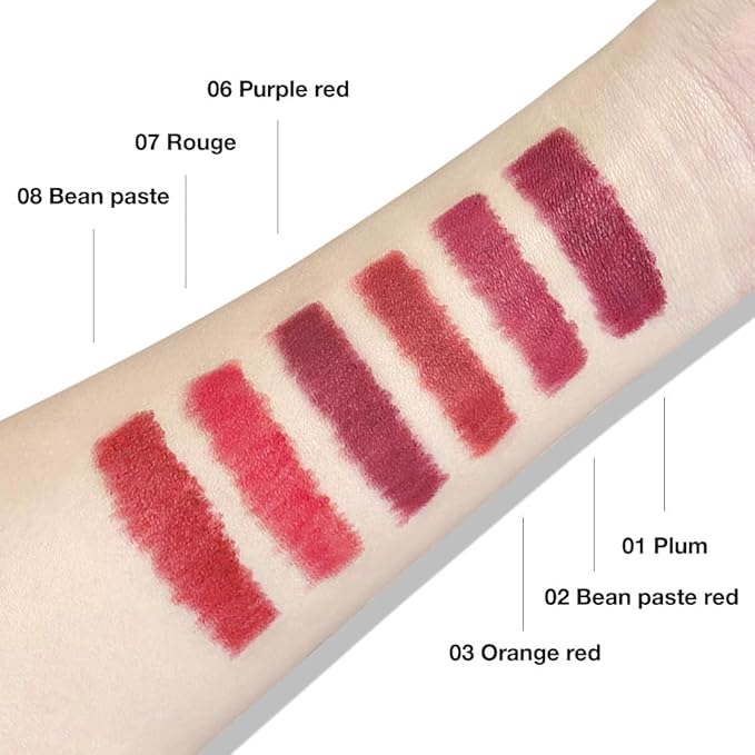 evpct Silky Lip Liner Pencil Retractable, Ruby Red Smooth Lip Liner Creamy Velvet Lipliner Long-Lasting for Korean Makeup Contouring Matte Lip High Pigmented Rich Colors Crayon Lipstick Pen 02