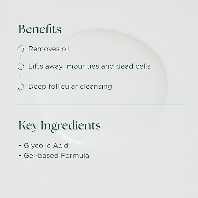 Bioglycolic Oily Skin Cleansing Gel - Glycolic Acid Face Cleanser for Extremely Oily/Problem-Prone Skin - Cruelty Free - Made in the USA - 6 fl oz