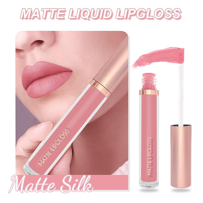 BestLand 3PCS Velvet Temptation Dark Nude Liquid Lipstick Set, Matte Lip Gloss Long Lasting Waterproof, Full Coverage Smudge Proof Lip Color with Caramel Berry Plum Shades for Bold Sexy Makeup Looks