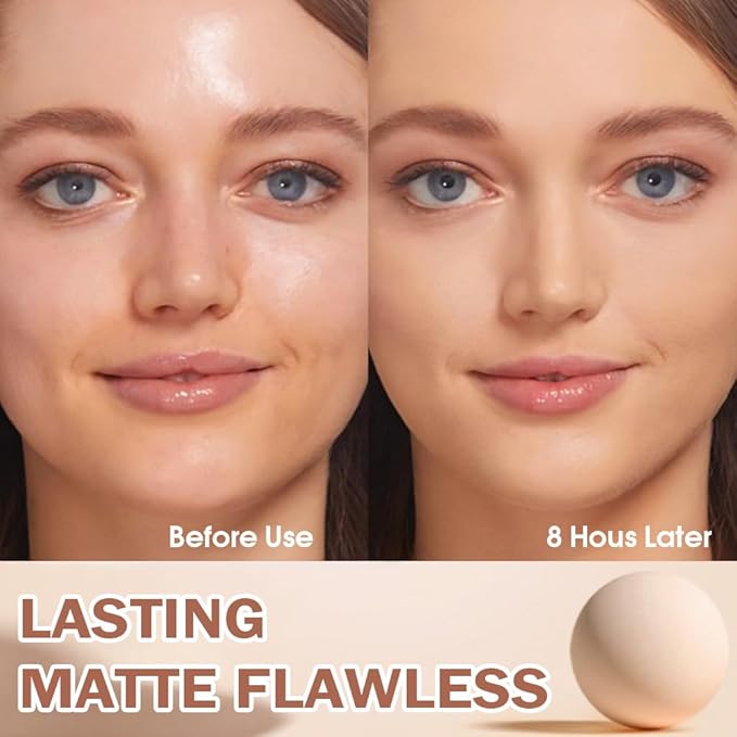 Kaely Oil Control Face Pressed Powder, Perfection Matte Compact Powder, Long Lasting Waterproof Finishing Powder Makeup, polvo compacto de maquillaje, Lightweight, Vegan, 245 Radiant Honey