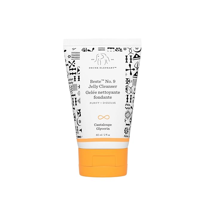 Drunk Elephant Beste No. 9 Jelly Cleanser - 60 ml/2 fl oz - Travel-Size Gel Face Wash - Clean Clinical Skincare - Cruelty-Free - Dermatologist-Tested - Free of Essential Oils, Silicones, and Fragrance
