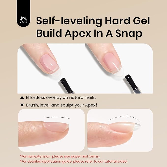 Beetles Builder Gel for Nail and Blooming Gel Set, 2 Pcs 15ml Nail Art Polish for Spreading Effect Marble Stone Builder Extension, Soak Off LED Lamp DIY Manicure Nails Gifts for Women