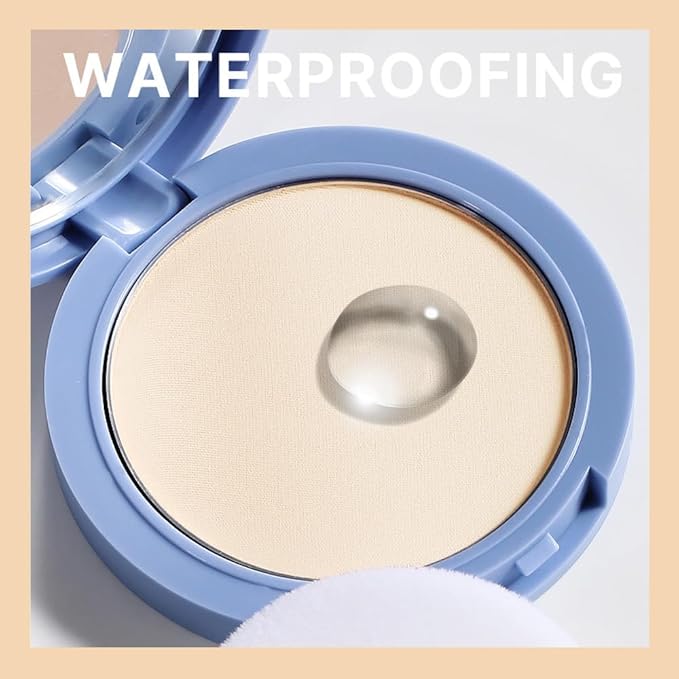 Kaely Pressed Face Powder Compact, Oil Control Flawless Makeup Setting Powder, Perfection Matte Compact Powder Foundation, polvo compacto de maquillaje, Lightweight Waterproof, 04 Nude Translucent